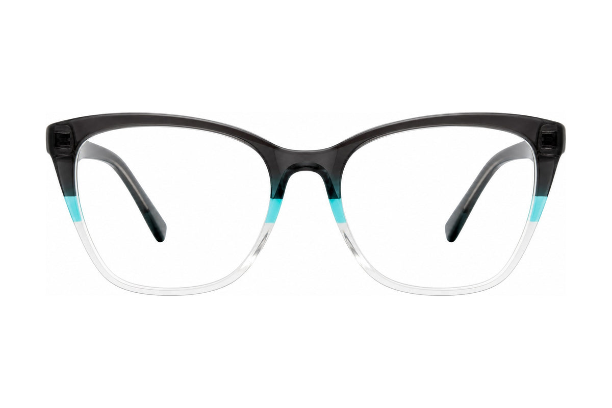 Artsy Eyeglasses Black/Teal/Crystal