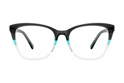 Artsy Eyeglasses Black/Teal/Crystal
