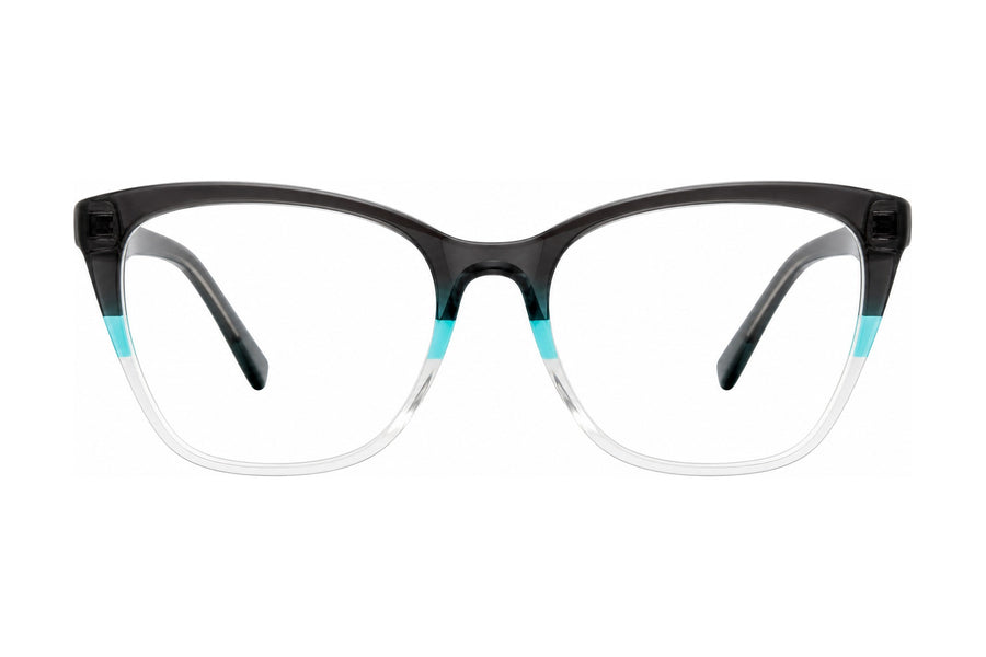 Artsy Eyeglasses Black/Teal/Crystal