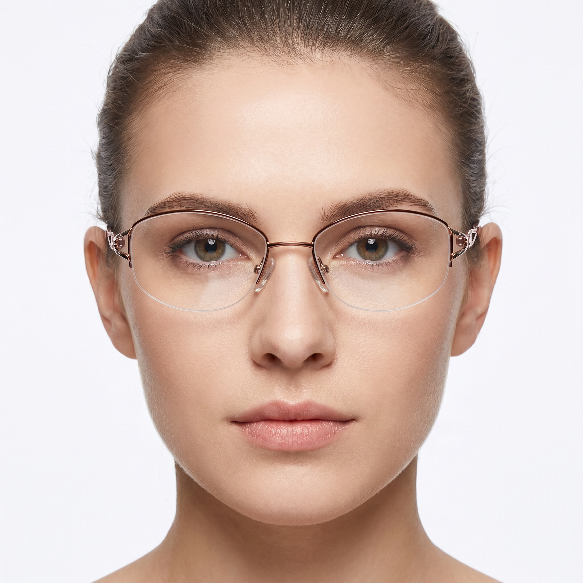 Natasha Eyeglasses - Brown/Gold lifestyle