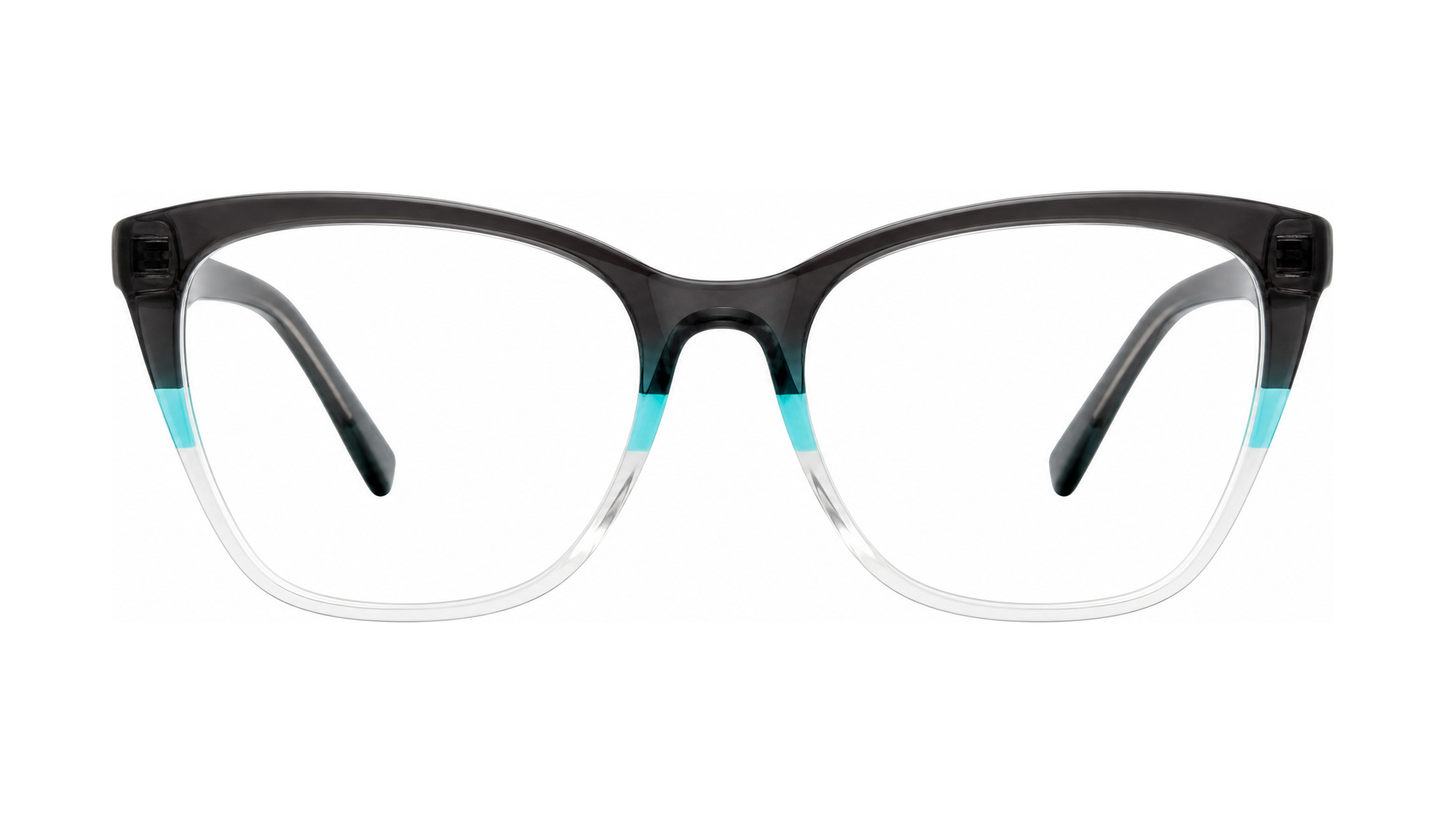 Artsy Eyeglasses - Black/Teal/Crystal