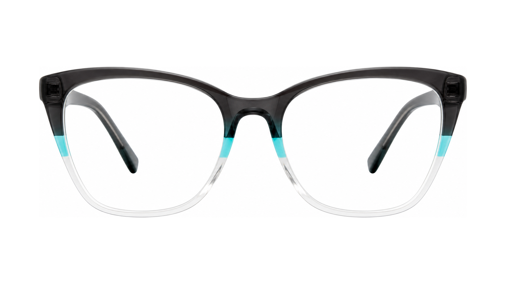 Artsy Eyeglasses - Black/Teal/Crystal
