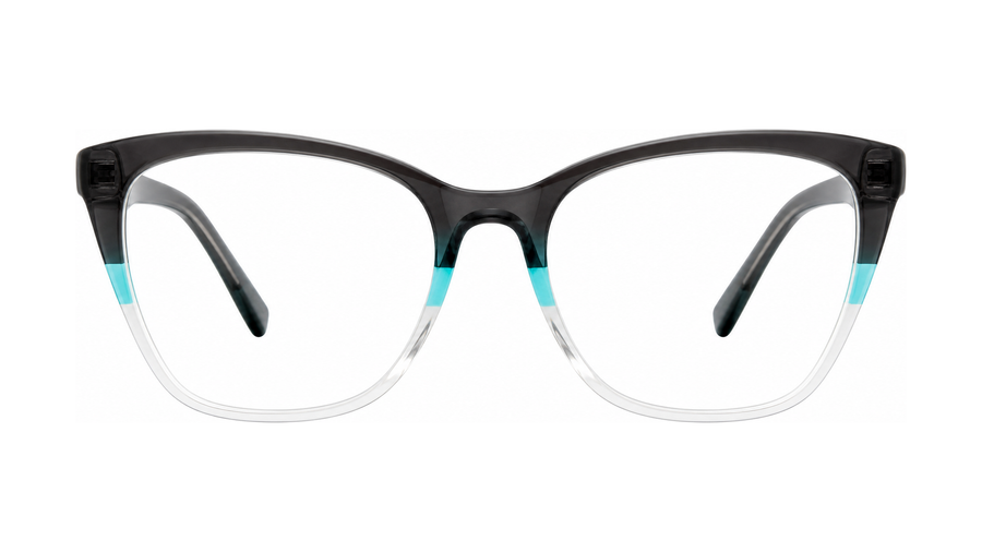 Artsy Eyeglasses - Black/Teal/Crystal