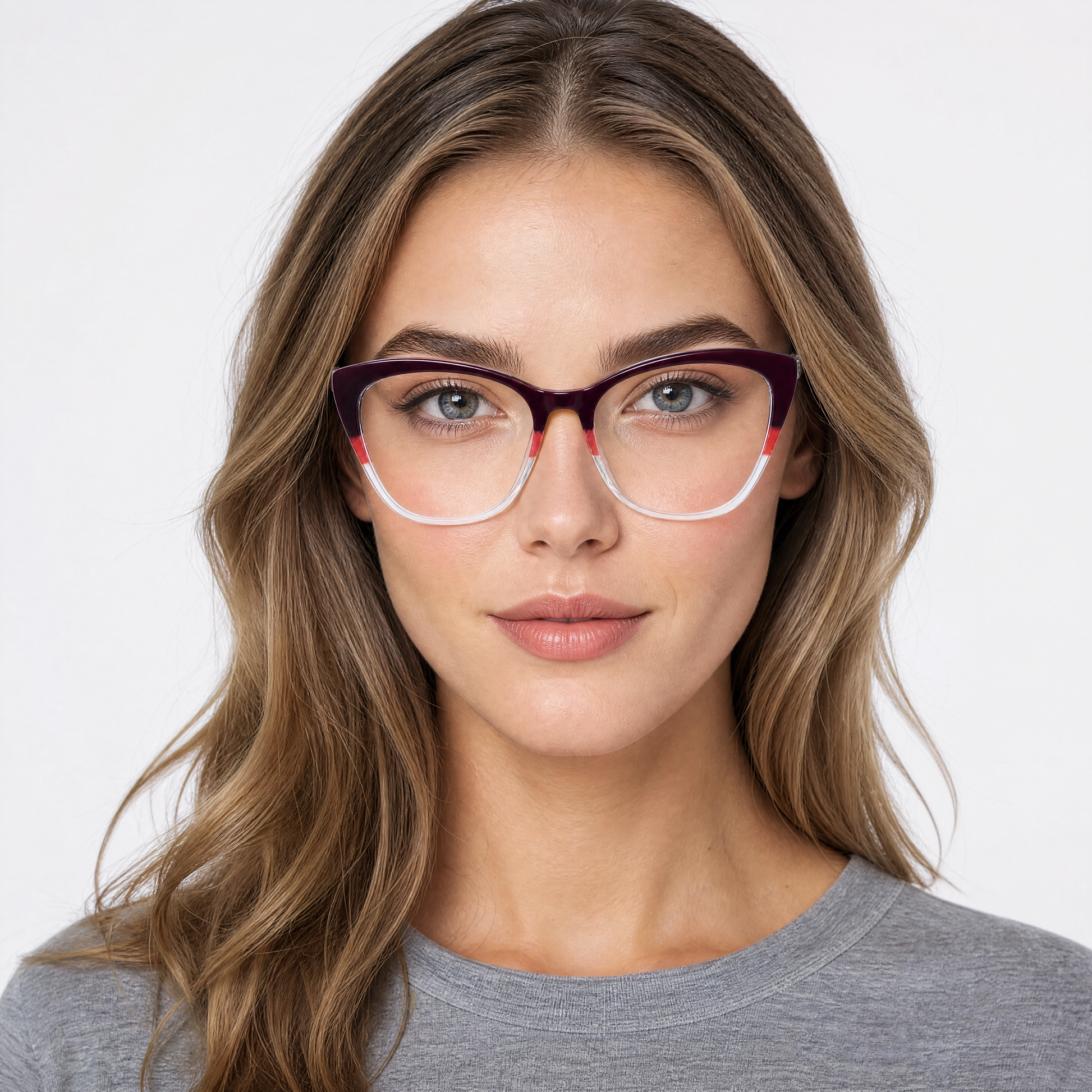 Artsy Eyeglasses - Plum/Cherry/Crystal lifestyle