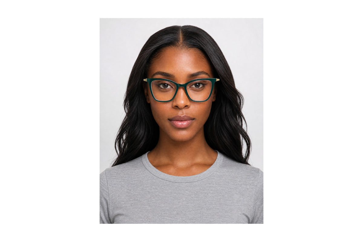 Attention Eyeglasses Emerald/Gold side