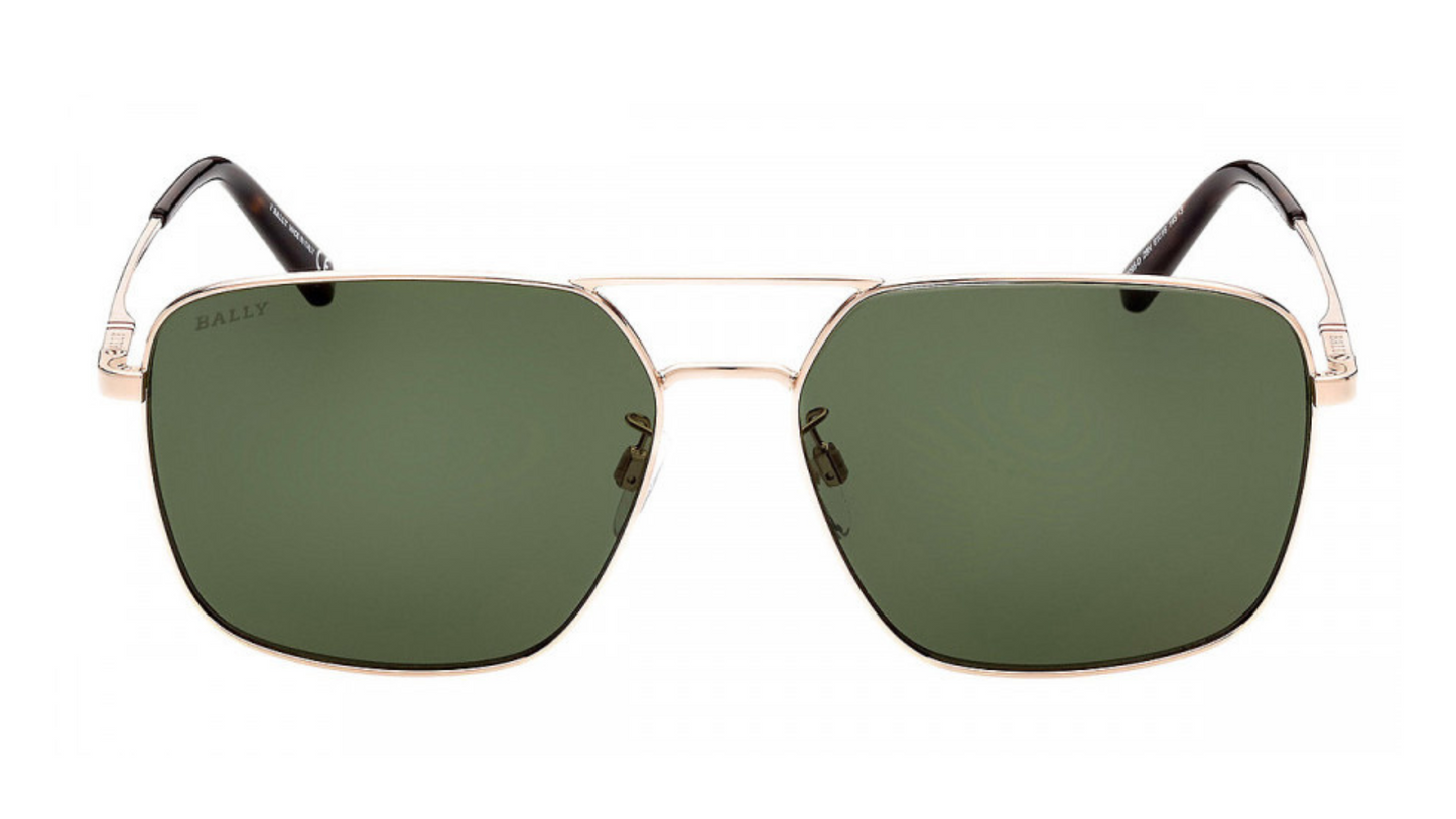 Bally BY0095-D - Shiny Rose Gold/Shiny Havana / Green