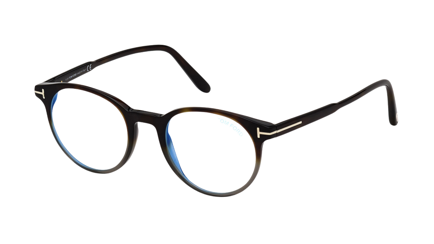 Tom Ford FT5695-F-B - Shiny Gradient Havana To Gray With Havana