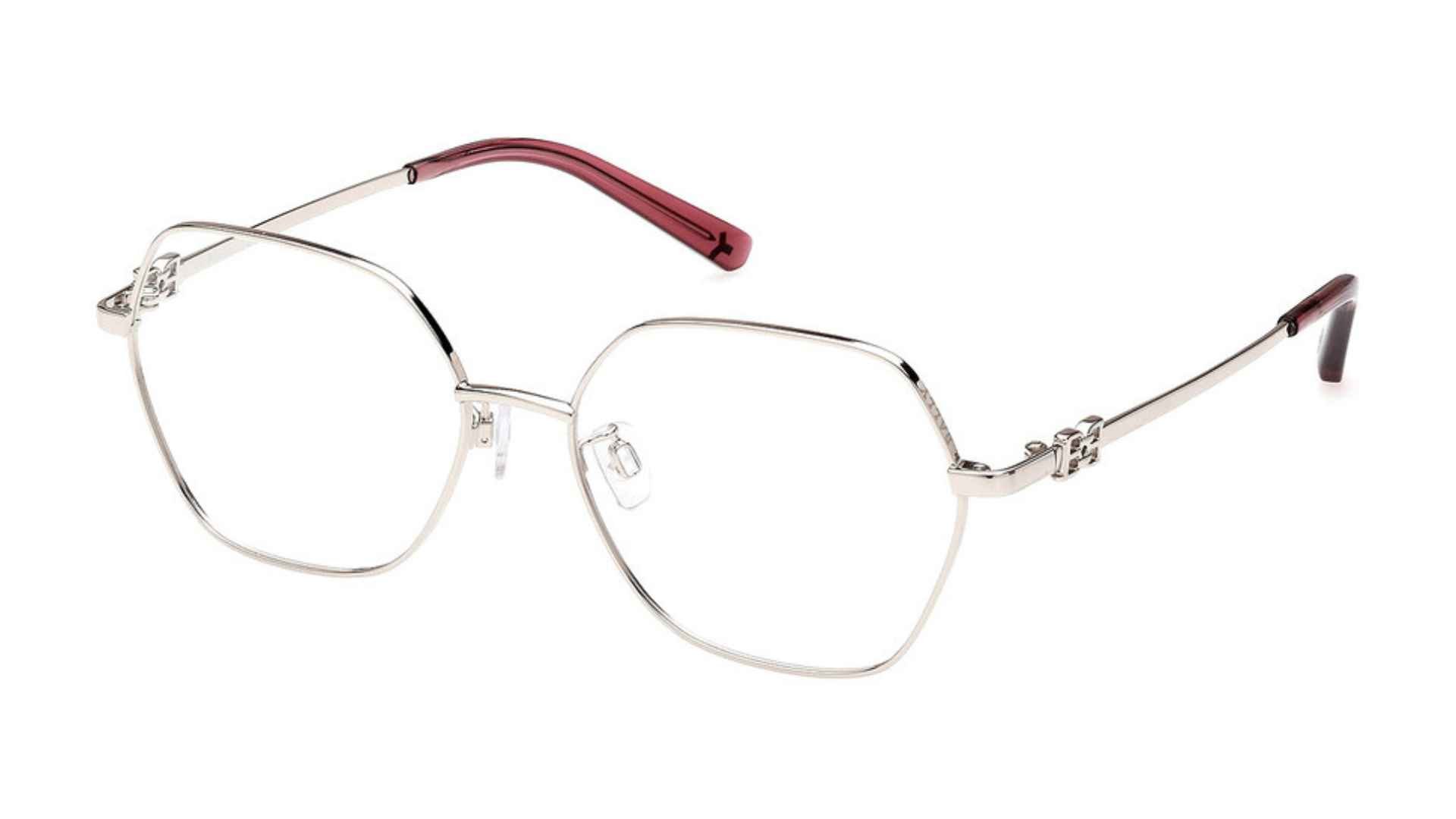 Bally BY5066-H - Shiny Palladium/Transparent Deco Rose