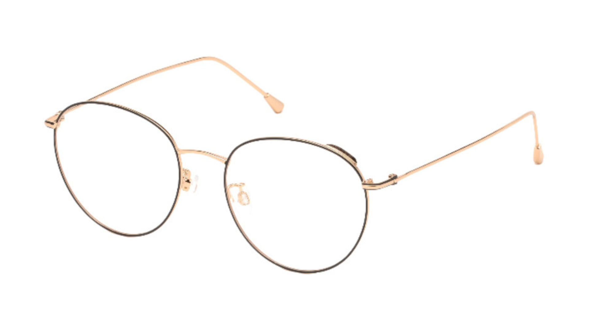 Bally BY5002-D - Shiny Rose Gold, Black Front Rims, Black Temple Tips