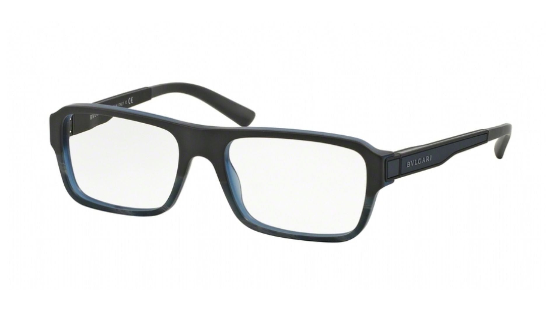 Bvlgari 3026 - Sand Grey on Blue Horn