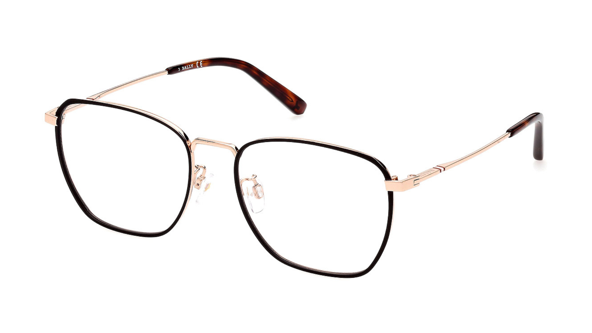 Bally BY5059-D - Shiny Rose Gold/Red Havana