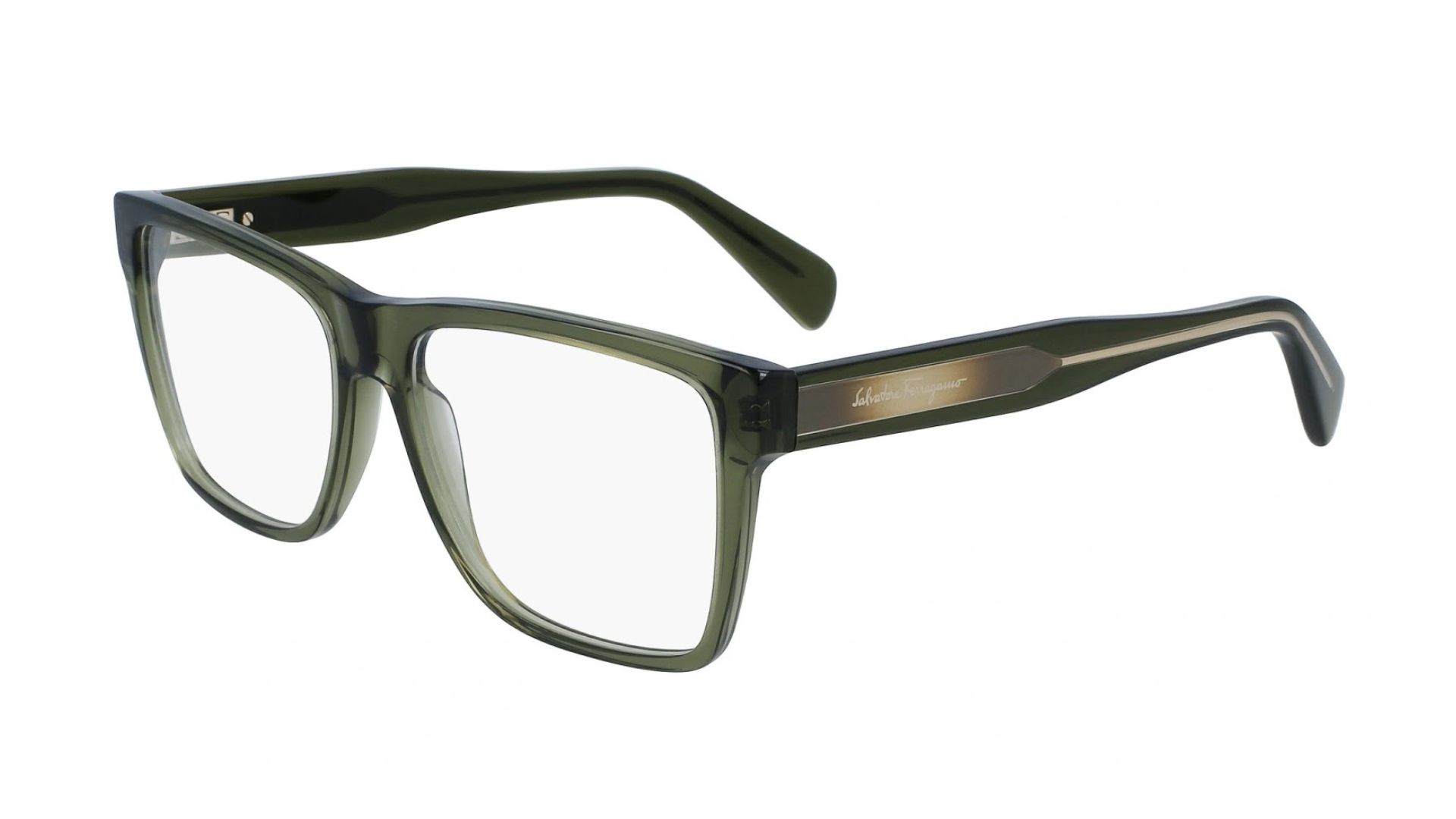 Salvatore Ferragamo SF2953N - Green Transparent Khaki