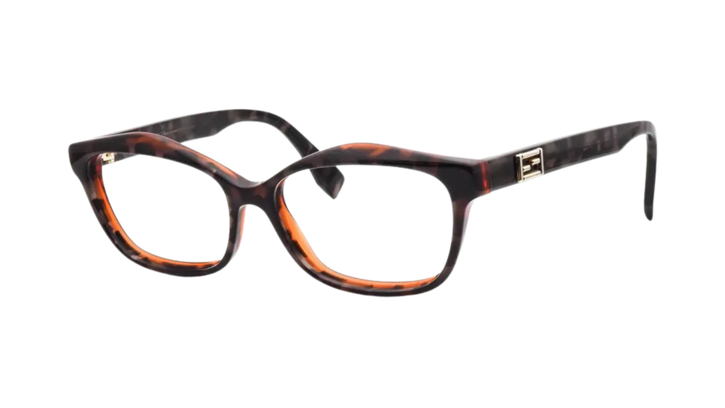 Fendi FF 0094 - Gray Spotted Havana on Orange