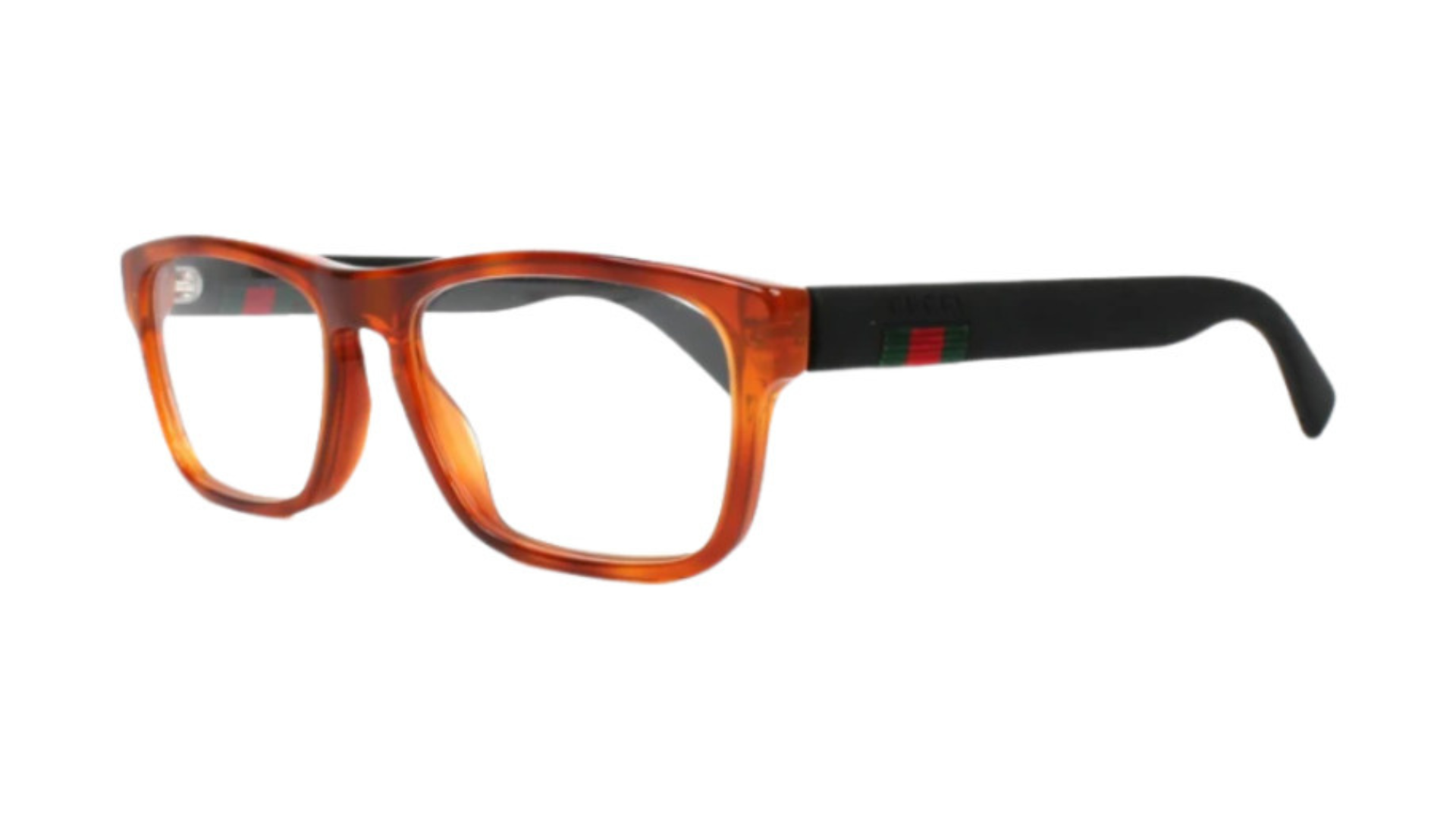 Gucci GG0174O - Transparent Brown And Matt Black