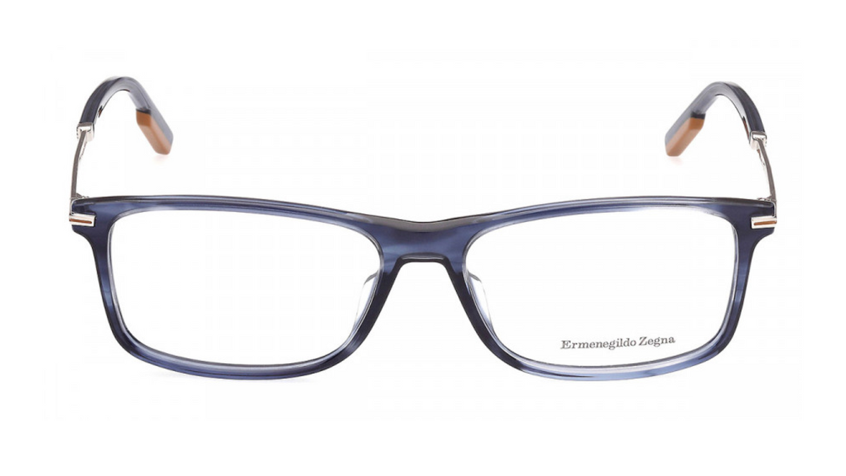 Ermenegildo Zegna EZ5185 - Shiny Striped Black On Blue