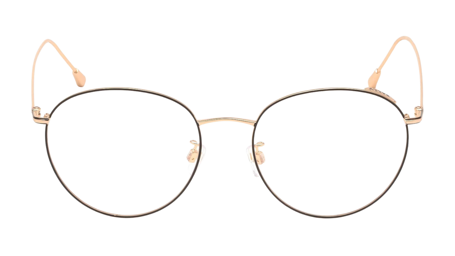 Bally BY5002-D - Shiny Rose Gold, Black Front Rims, Black Temple Tips