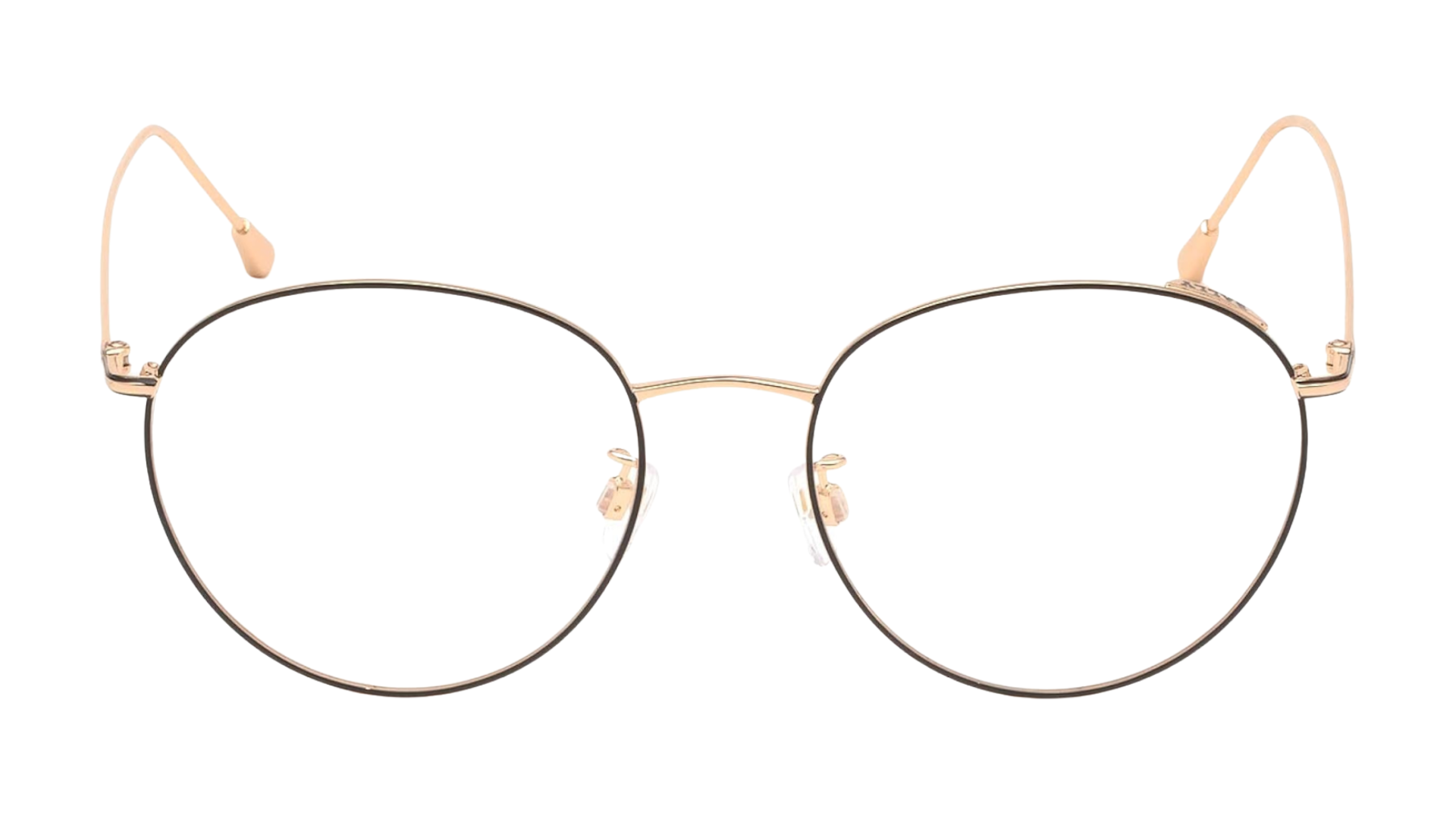 Bally BY5002-D - Shiny Rose Gold, Black Front Rims, Black Temple Tips