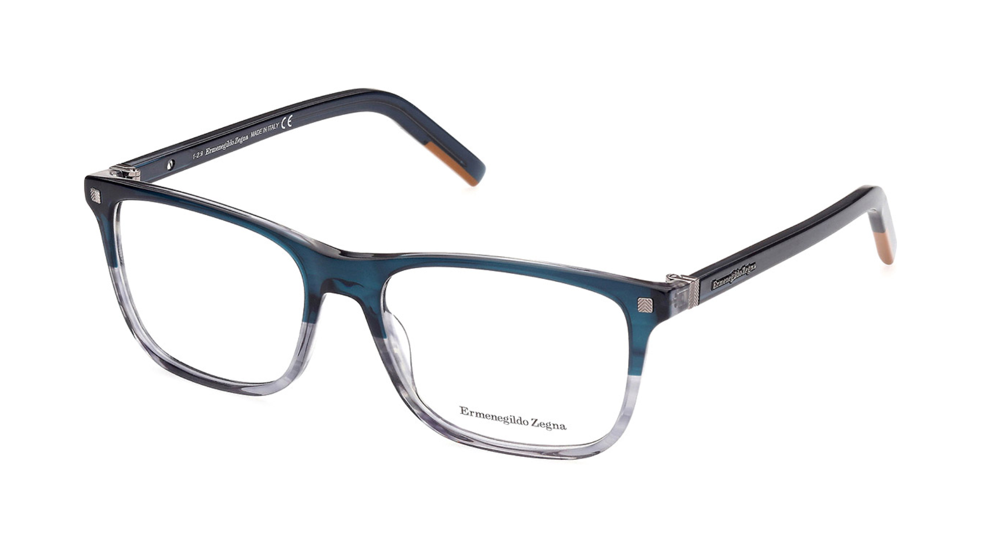 Ermenegildo Zegna EZ 5187 - Shiny Blue on Grey Transparent