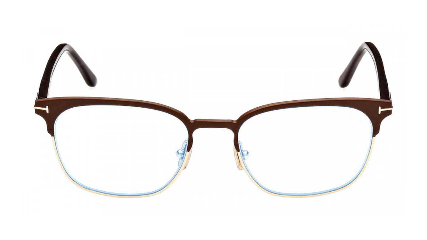 Tom Ford FT5799-B - Matte Dark Brown/Classic Dark Havana T Logo