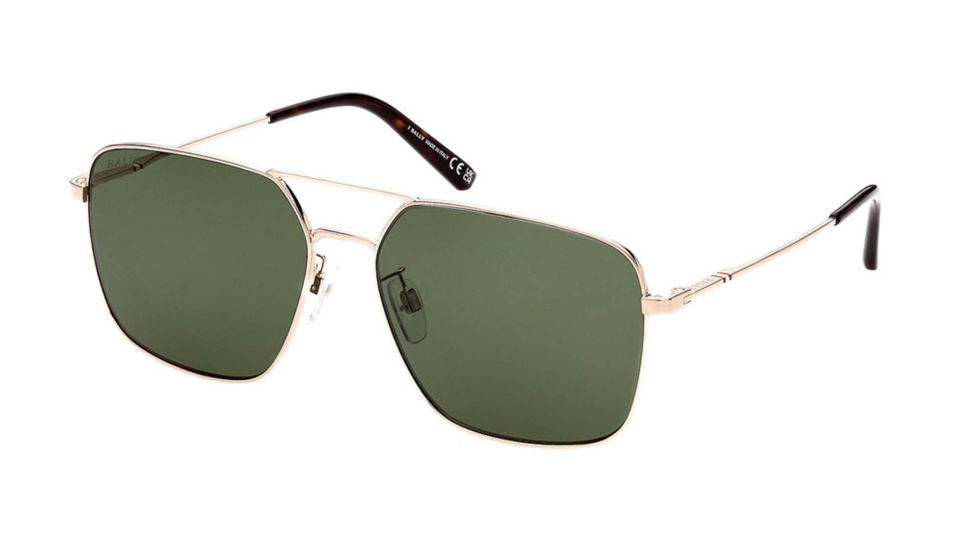Bally BY0095-D - Shiny Rose Gold/Shiny Havana / Green