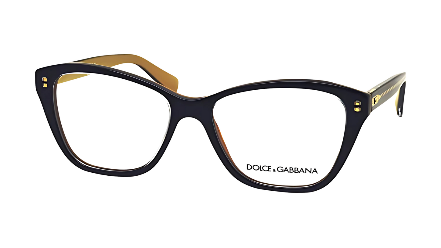 Dolce & Gabbana DG 3249 - Top Black on Gold Frame