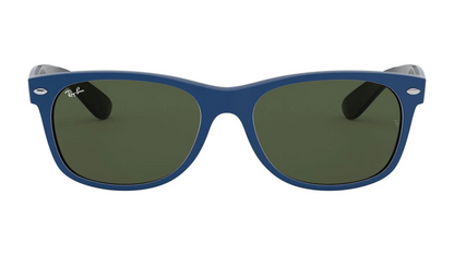 Ray-Ban NEW WAYFARER RB2132 - Blue Rubber On Shiny Black
