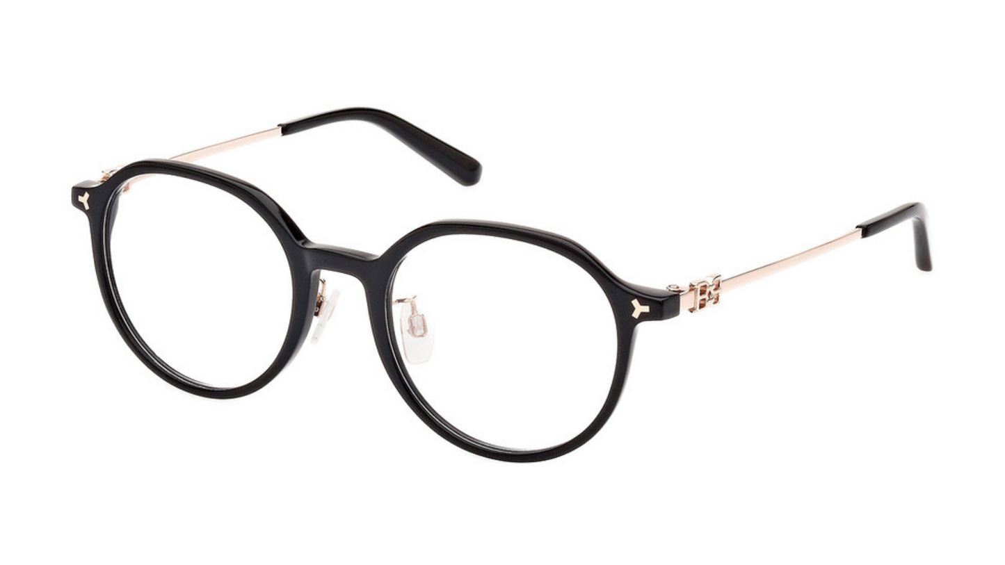 Bally BY5071-H - Bilayer Shiny Black & Matte Light Ruthenium / Black