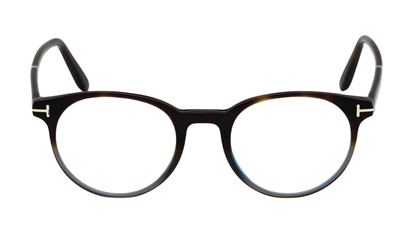 Tom Ford FT5695-F-B - Shiny Gradient Havana To Gray With Havana