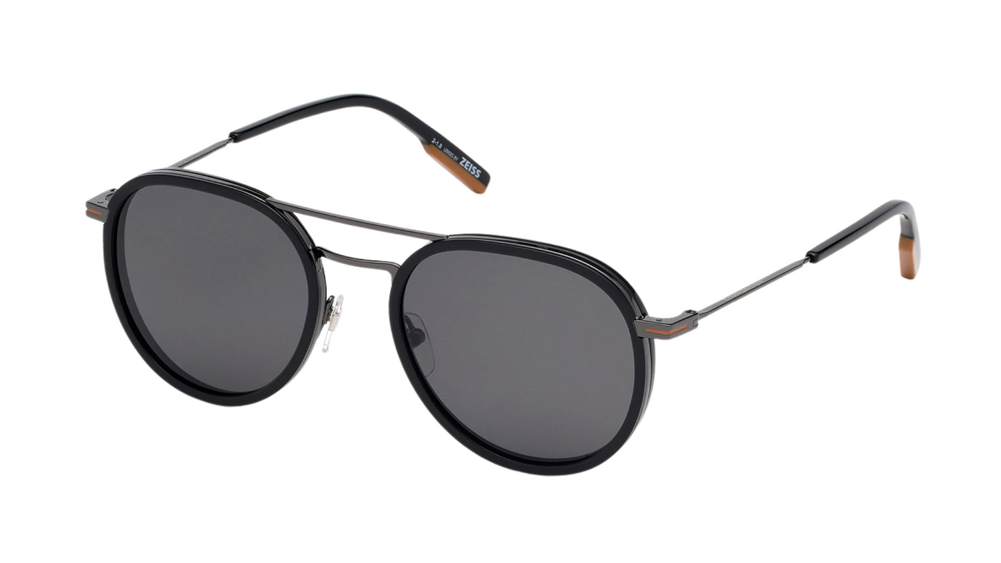 Ermenegildo Zegna EZ 0127 - Shiny Dark Ruthenium / Shiny Black