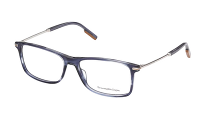 Ermenegildo Zegna EZ5185 - Shiny Striped Black On Blue