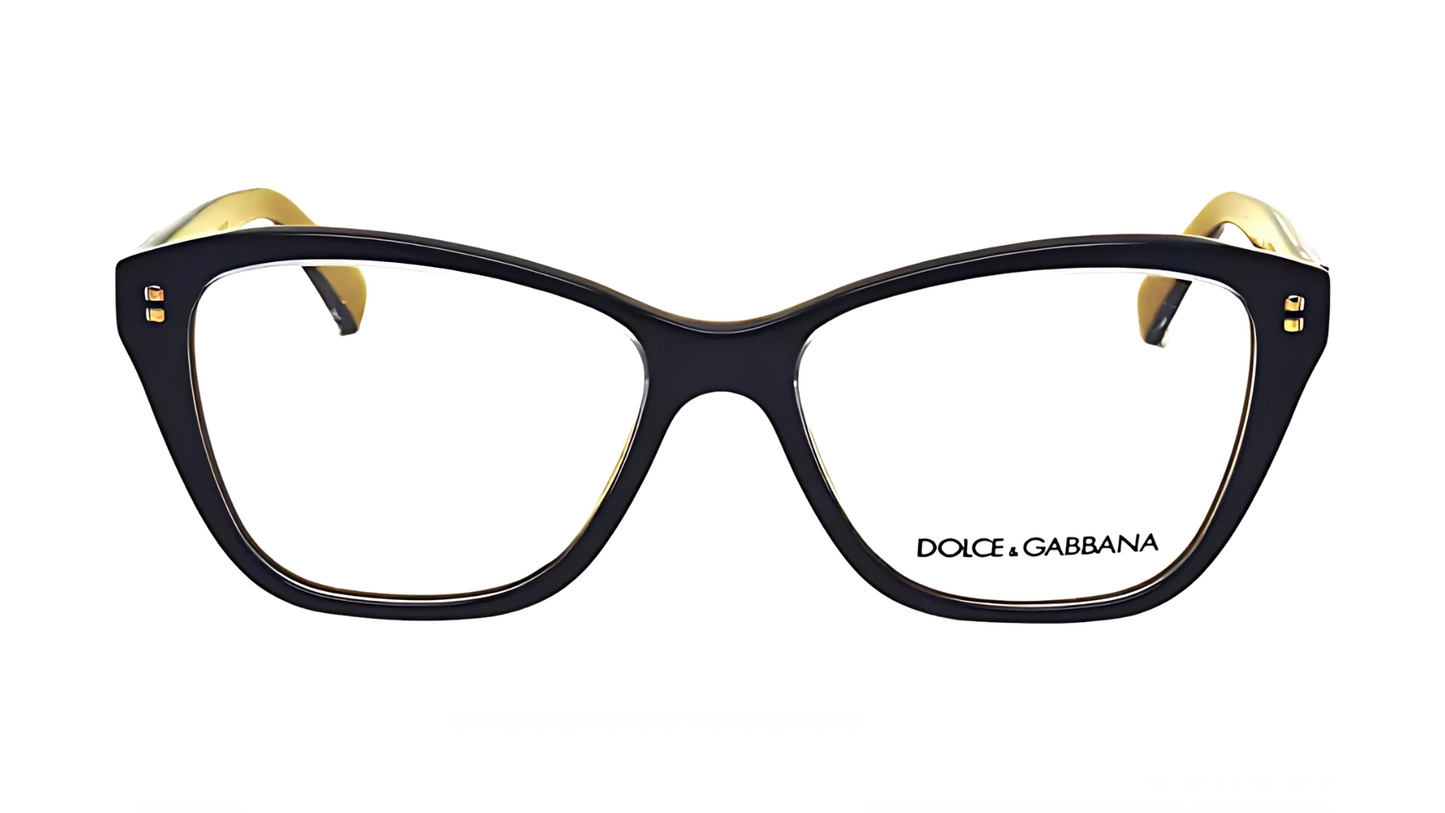 Dolce & Gabbana DG 3249 - Top Black on Gold Frame