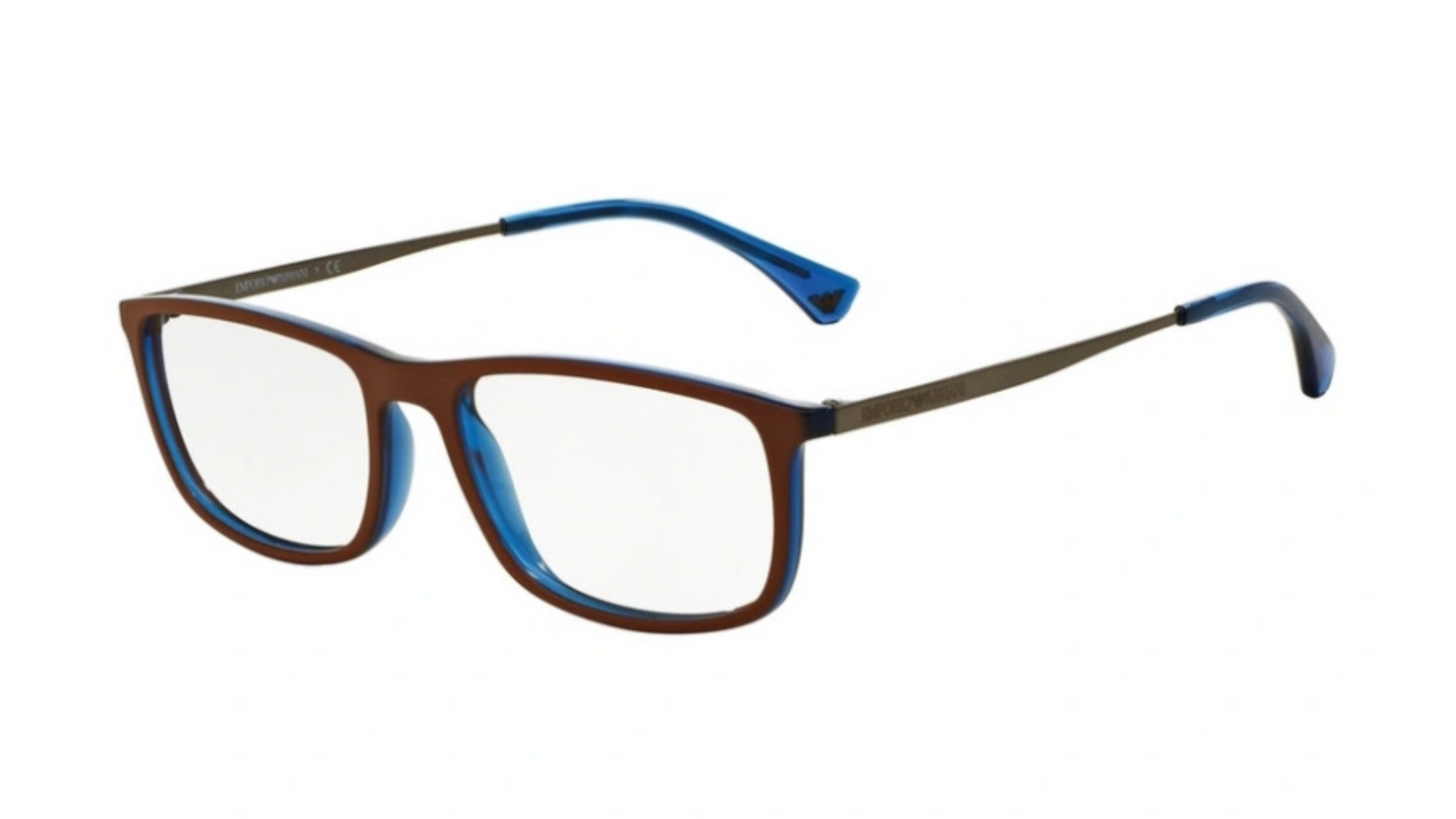 Emporio Armani EA 3070 - Matte Brown / Blue Transparent