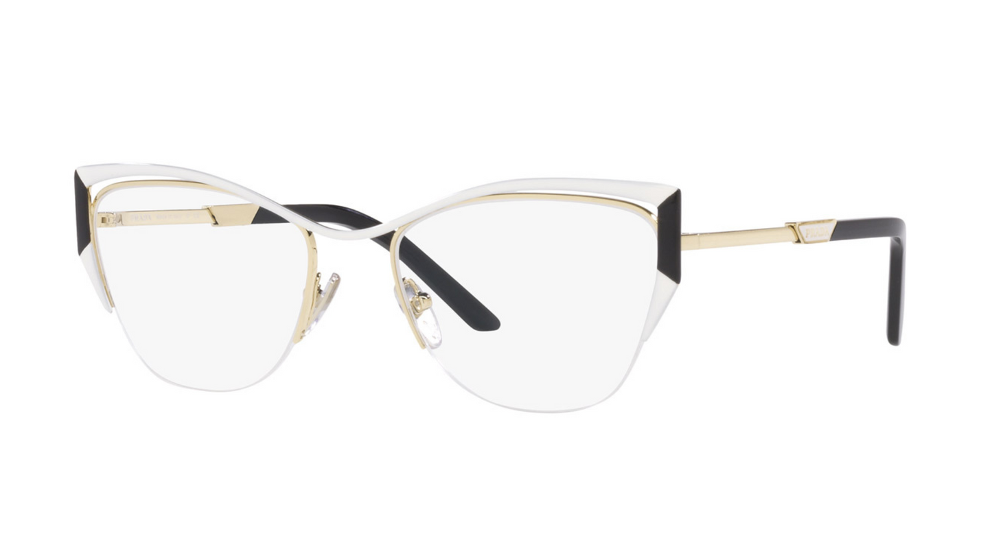 Prada PR 63Y - Talc/Black/Pale Gold (White)