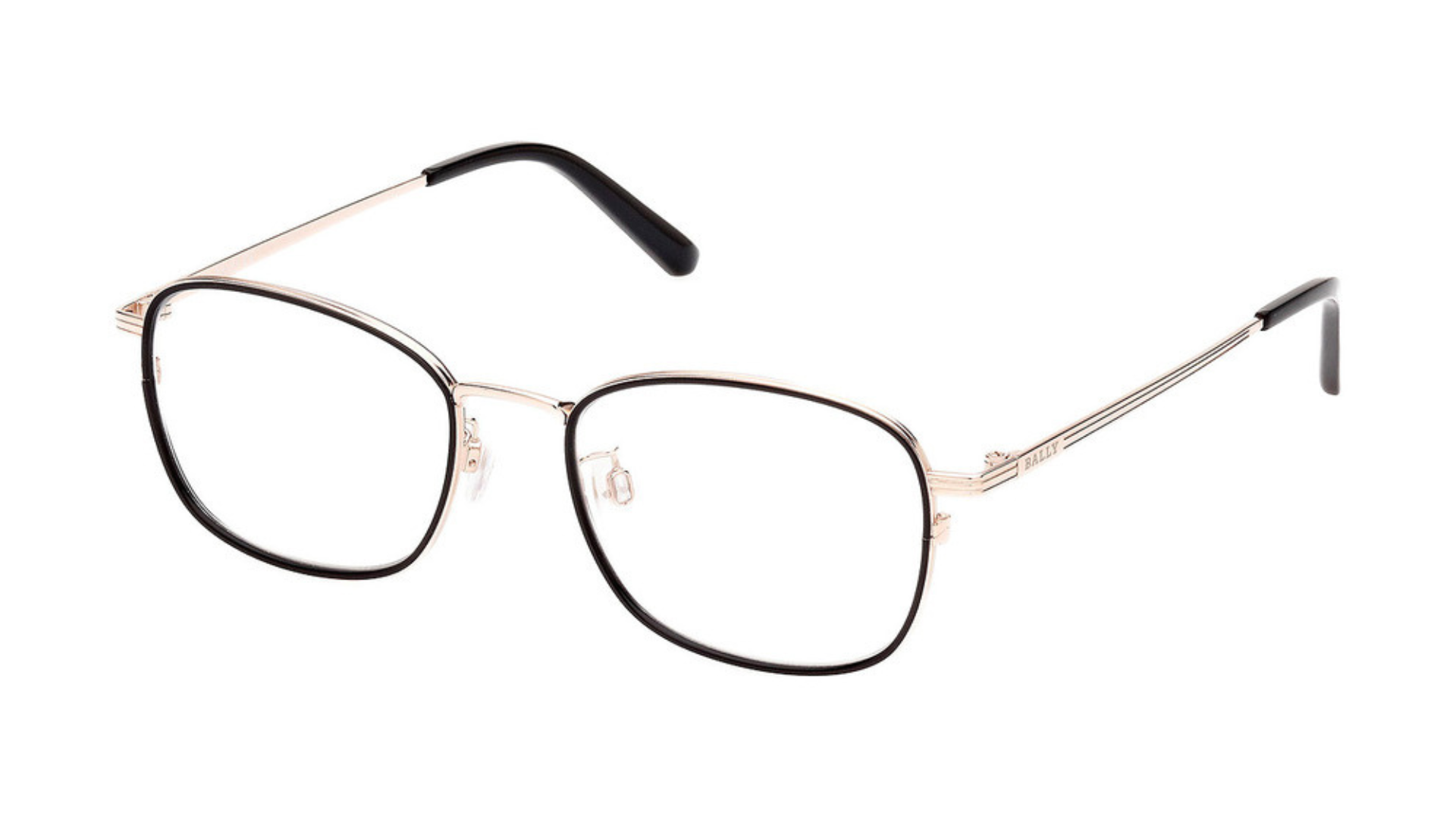 Bally BY5068-H - Bilayer Shiny Rose Gold And Matte Black/Dark Havana