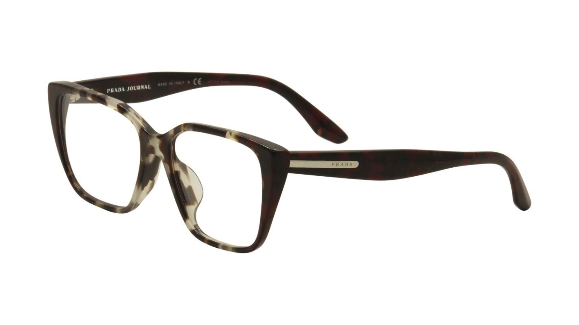 Prada PR 08TF - Spotted Brown Opal Spotted Red