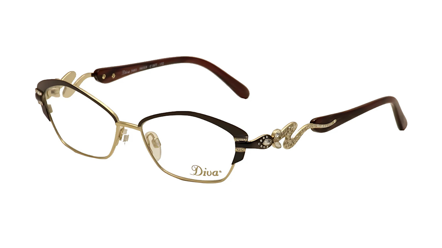 Diva 5461 - Dark Grey/Burgundy/Gold