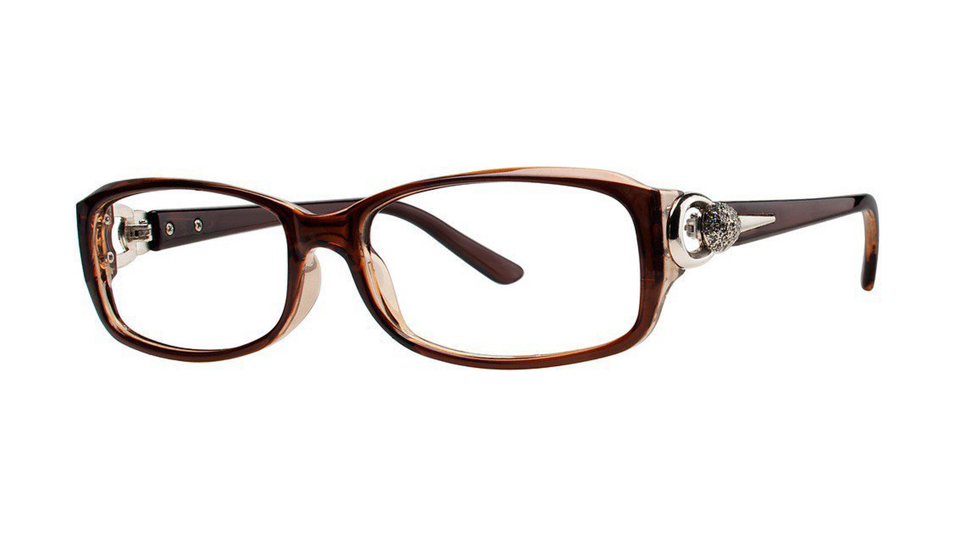 Dee Eyeglasses - Brown/Crystal angle