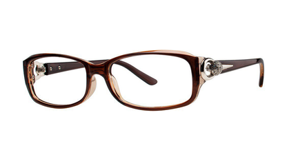Dee Eyeglasses - Brown/Crystal angle