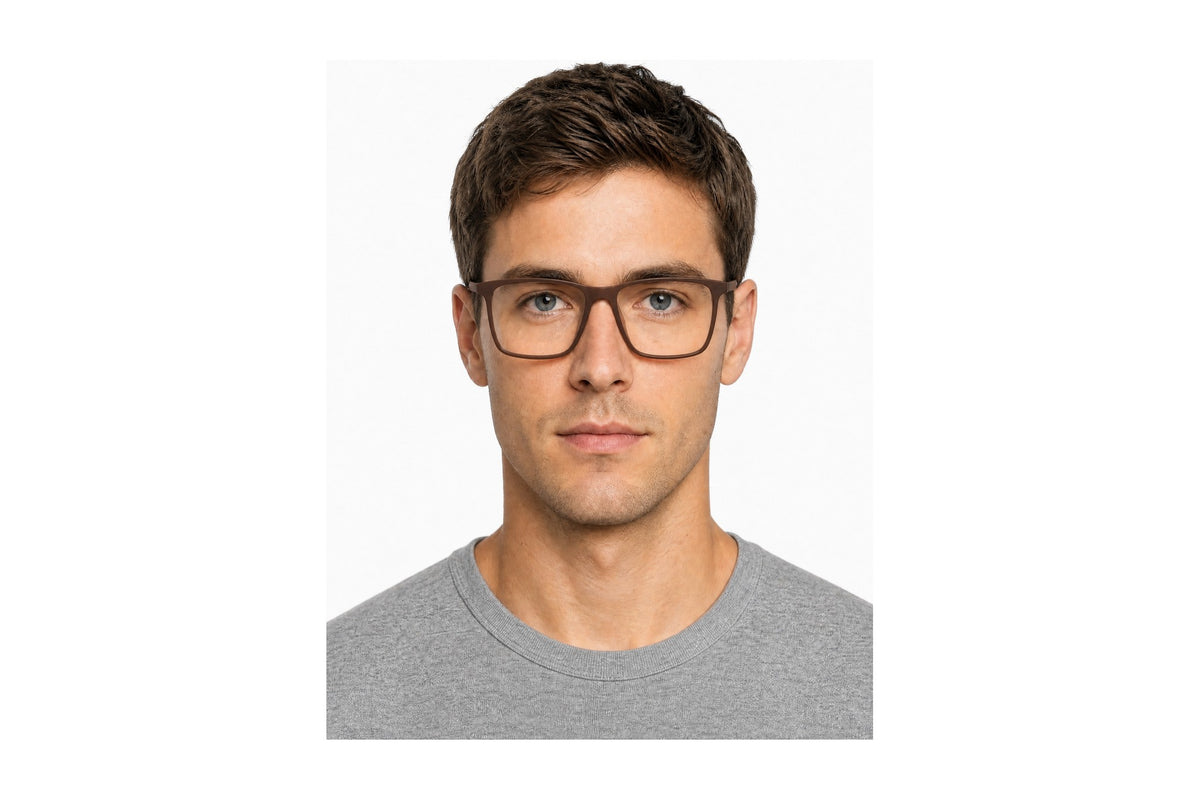 Elwood Eyeglasses Brown Matte side