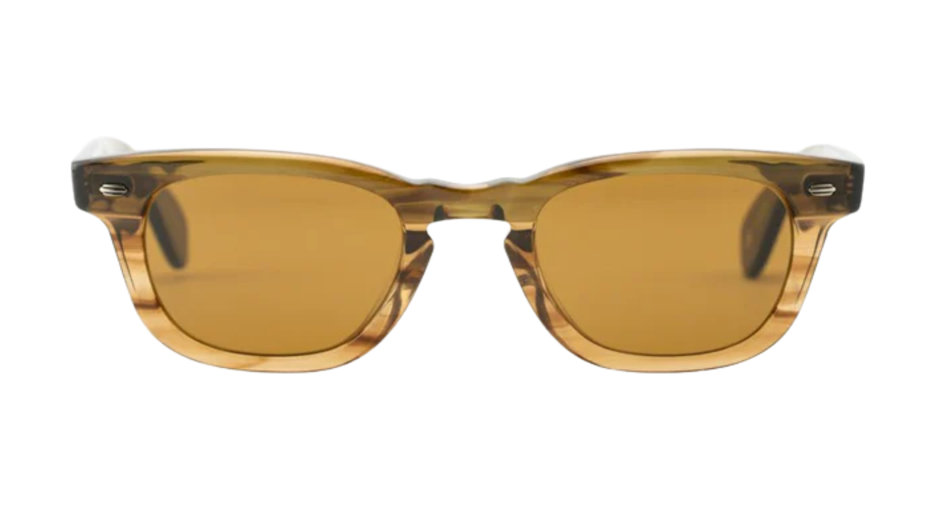 Garrett Leight LO-B - Faded Bamboo Green Horn / Pure Coffee (BAMF)