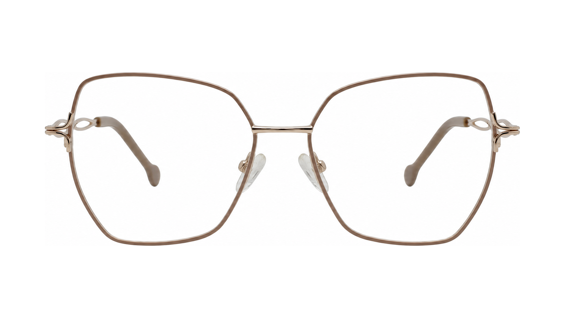 Fanciful Eyeglasses - Taupe/Gold