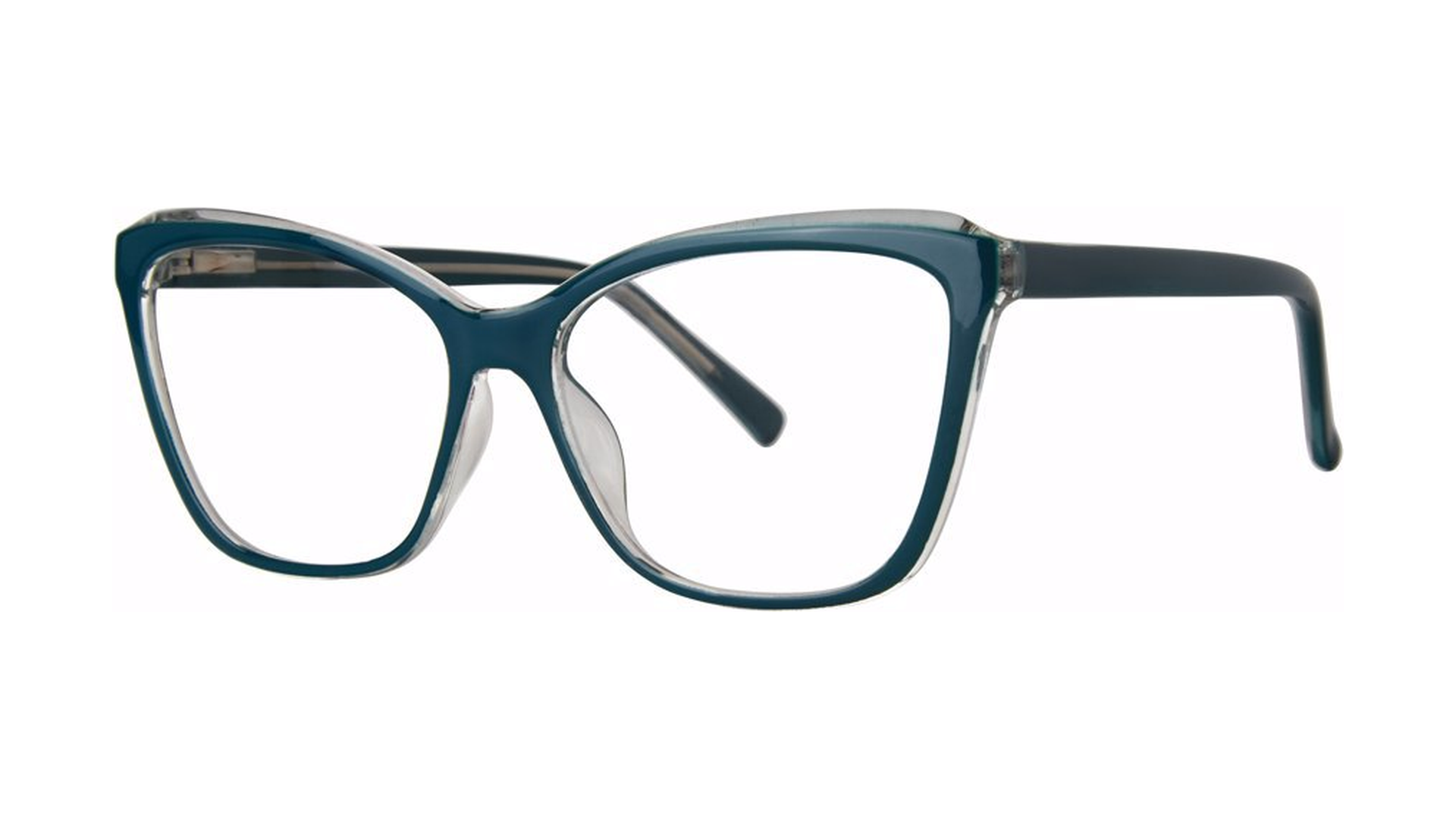 Davina Eyeglasses - Teal/Crystal angle