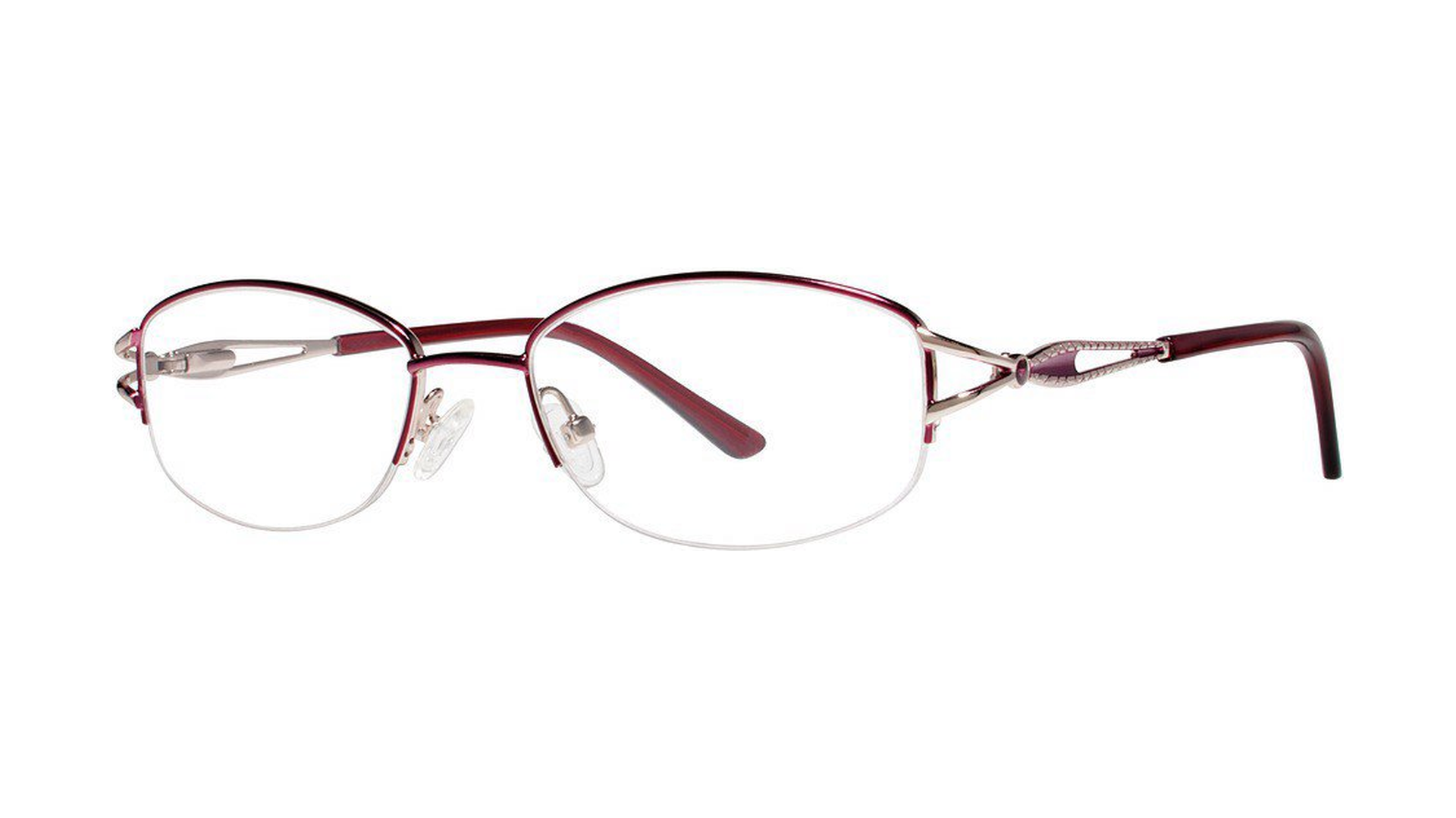 Natasha Eyeglasses - Burgundy/Gold angle