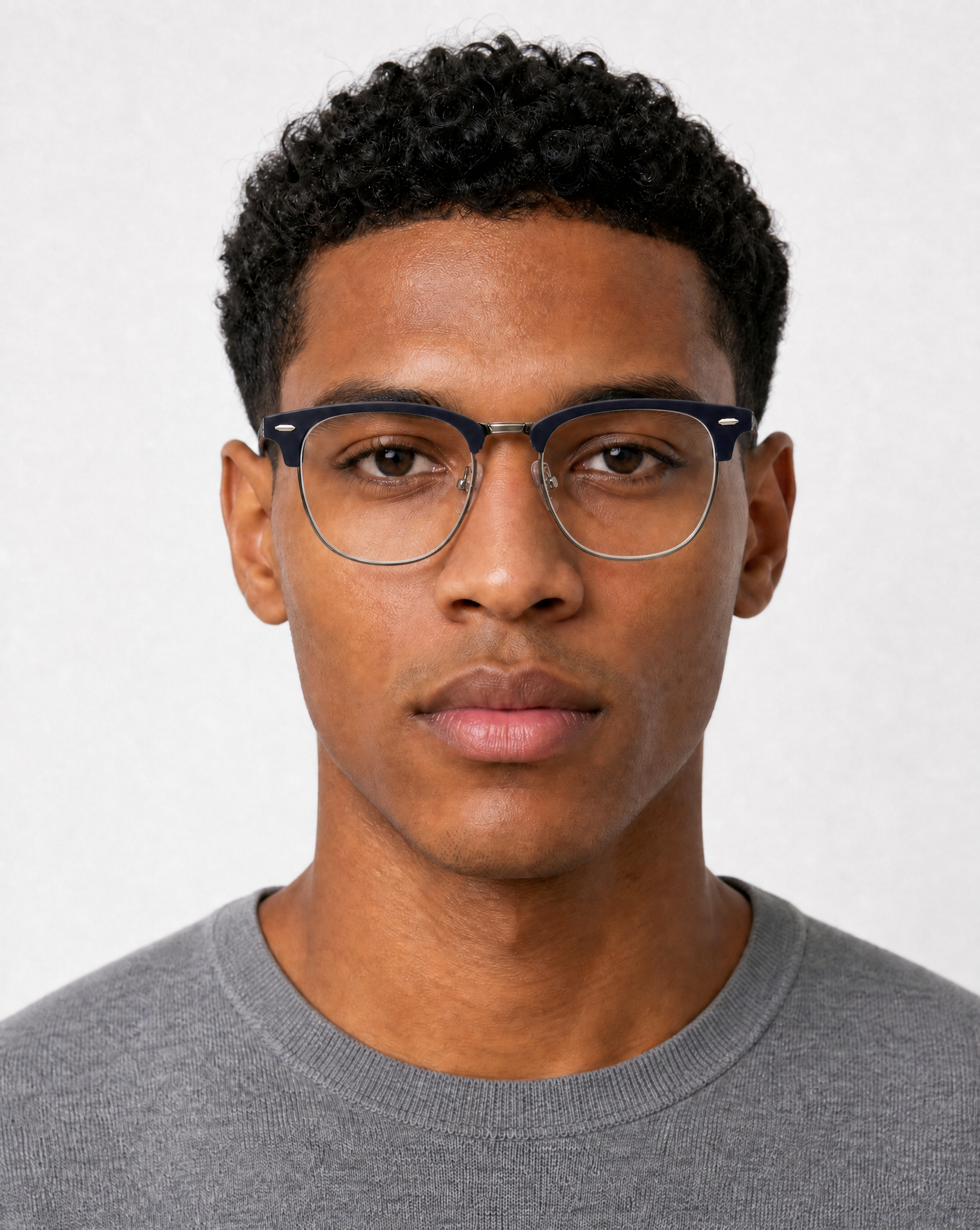 Classic Eyeglasses - Navy Matte/Gunmetal lifestyle